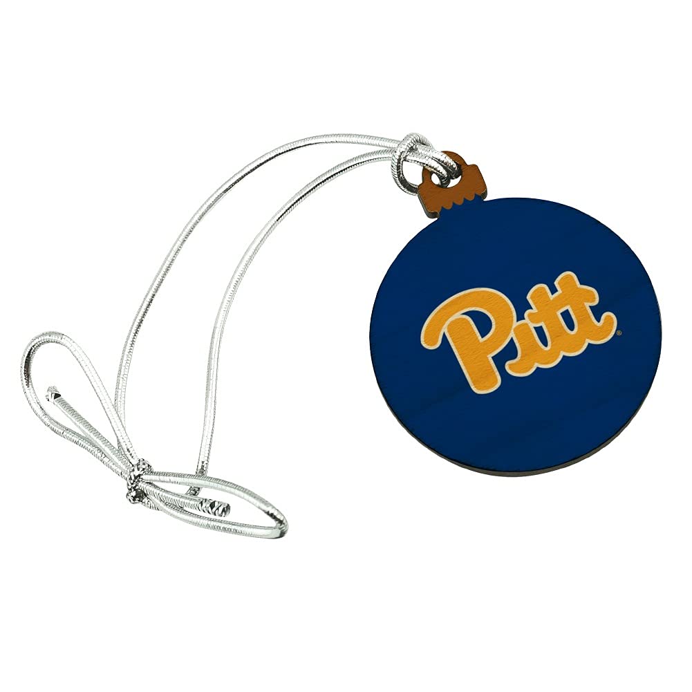 GRAPHICS & MORE University of Pittsburgh Primary Logo Mini Small Tiny Wood Christmas Tree Holiday Ornament