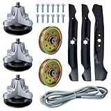 AKM 50インチデッキリビルドキット カブカデットMTD LTX1050KH LTX1050VT SLTX1050、3スピンドル918-05016 918-04825 618-04825、3ブレード 742-04053、2 アイドラー 7533 -08171、ベルト1本754-04240