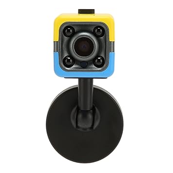 Sports DV Camcorder, Built in Microphone Action Camera 1080P Loop Recording for Cycling (Blue Yellow)