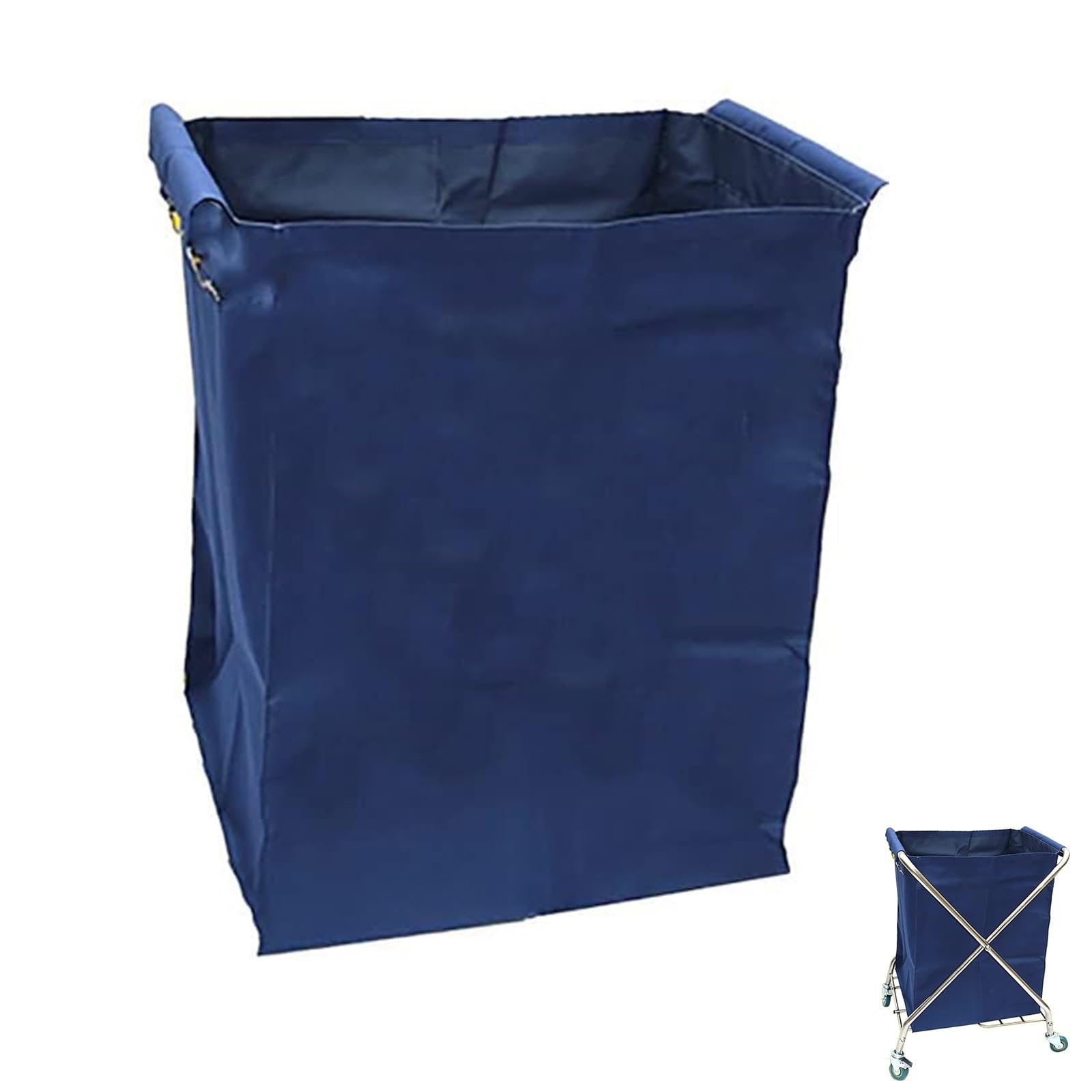 Bolsa de Repuesto para Carrito de Lavandería, Bolsa de Forro Impermeable Extraíble, Bolsas de Almacenamiento de Tela Oxford para Carrito de Lavandería Comercial y Carrito de Cesta(Blue)