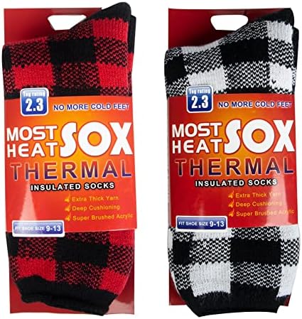 Thermal Socks for Men Thick Heated Socks Winter Cold Weather Warm Socks for Extreme Temperatures