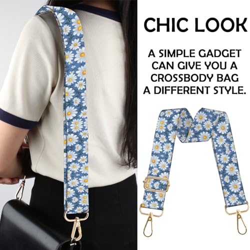 Image of Purse Strap Crossbody Shoulder Canvas Straps 1.5 inch Wide Replacement Adjustable Aesthetic Cute for Women Girls Bag