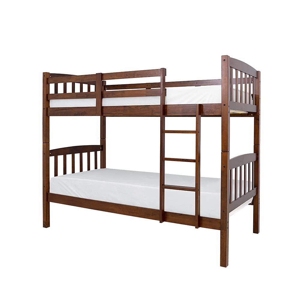 SULSHA furniture Solid Wood Bunk Bed, Kids Bed With Full Safety 90X190 Cm