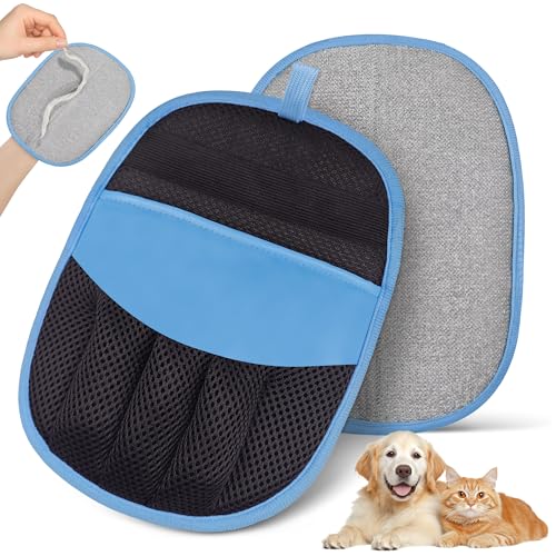 YOSEPATI Gant Magic Brush pour Enlever Les Poils d'animaux, Gant de Toilettage Électrostatique Yomi pour Chiens et Chats, Enleve-Poils Pure Path,...
