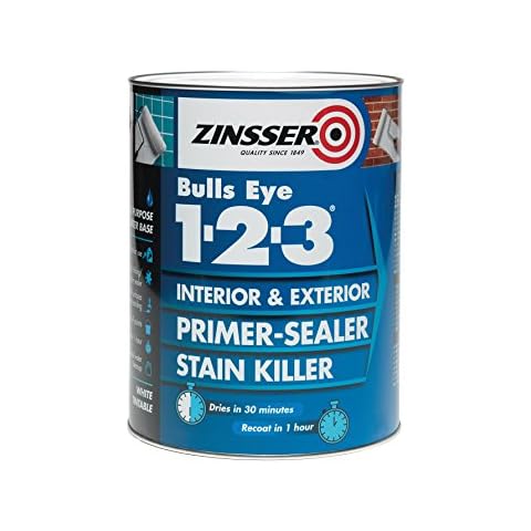 Zinsser ZINBE1231L 1 Litre 123 Bulls Eye Primer/Sealer Paint Cover