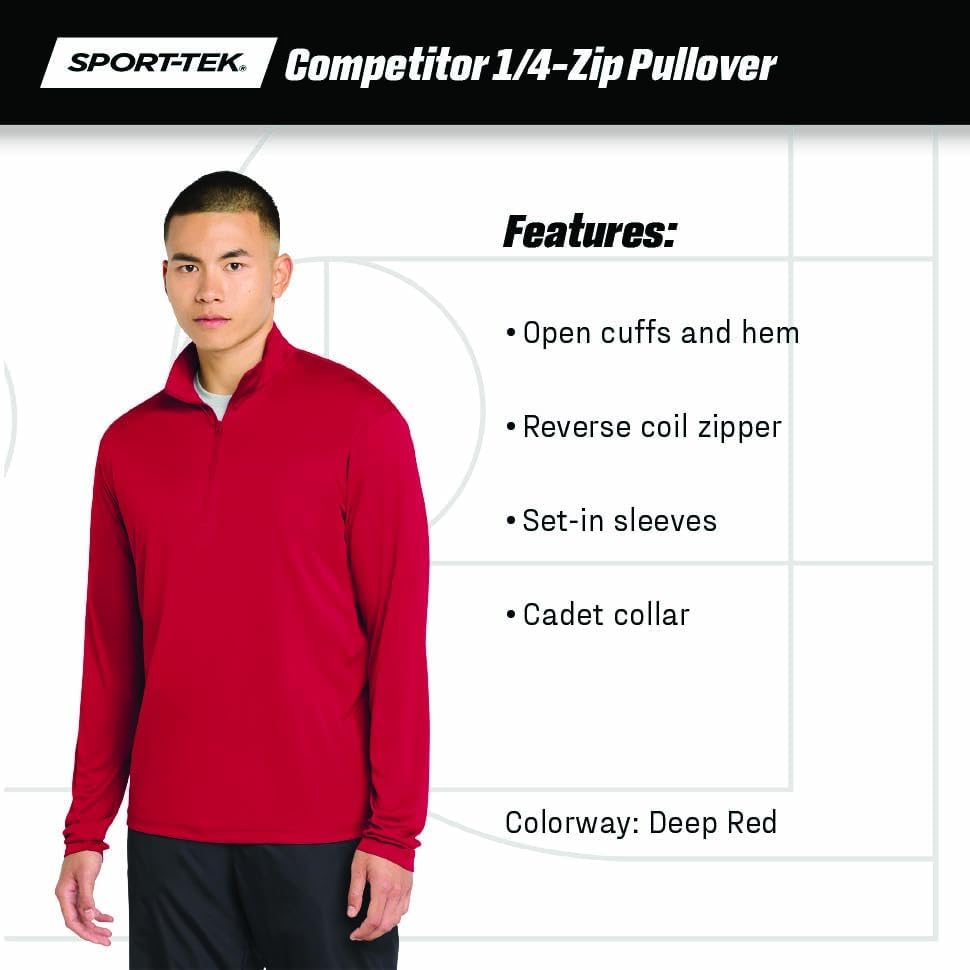 SPORT-TEK Unisex PosiCharge Competitor Quarter Zip Pullover - Image 5
