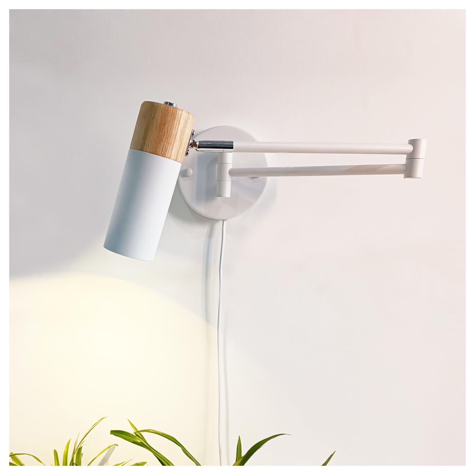 DOITOOL Schwenkarm Wandleuchte Modern – Verstellbar Mit Glas & Eisen Für Wohnzimmer, Schlafzimmer