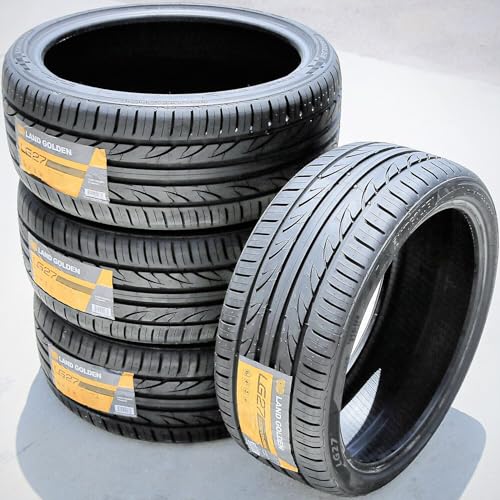 Set of 4 (FOUR) Landgolden LG27 All-Season Passenger Car High Performance Radial Tires-255/35R20 255/35ZR20 255/35/20 255/35-20 97W Load Range XL 4-Ply BSW Black Side Wall UTQG 500AA