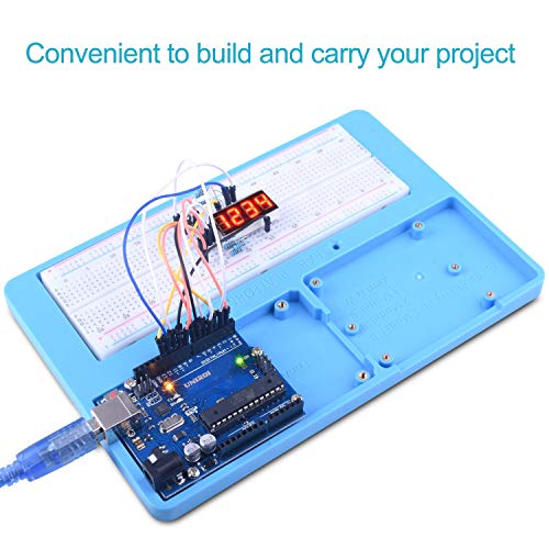 UNIROI Ultimate Starter Kit Compatible with Arduino IDE 328P Control Board, 260 Pages Detailed Tutorial, 217 Items, 51 Projects, Breadboard with Arduino IDE Starter Kit - Thumbnail 2