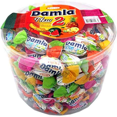 Damla New 2 Fancy Filled Soft Candy Tropical Flavors Assortment, 800g - 28.22oz