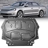 Engine Guards for VW Passat 2012 2013 2014 2015 2016 2017 2018 2019-2023 Front Engine Splash Shield Guards Suitable for Passat Under Engine Cover Mud Flaps Directly Replace Original One Black