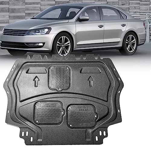 Engine Guards for VW Passat 2012 2013 2014 2015 2016 2017 2018 2019-2023 Front Engine Splash Shield Guards Suitable for Passat Under Engine Cover Mud Flaps Directly Replace Original One Black