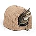 Best Friends by Sheri Pet Igloo in Sherpa, Beige, 17"x13"x12"