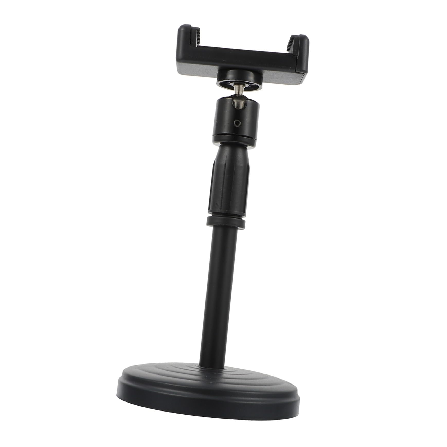Mikikit Soporte Ajustable para Teléfono Celular Negro de Hierro y Plástico