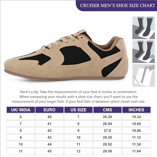 Image of Cruiser Sneaker for Men | Lightweight & Comfortable | Stylish Lace-Up Casual Footwear with Cushioned Insole | Perfect for Versatile Outfits (2646)