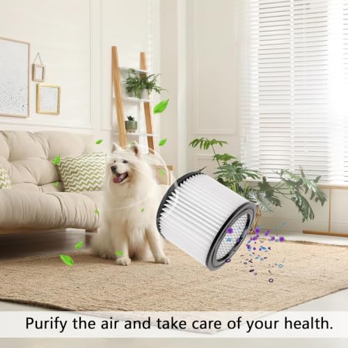 Image of 90398 HEPA Replacement Filter and 90585 Foam Sleeve Filter Compatible with Shop-Vac 90398, 903-98, 9039800, 903-98-00, Fits Most 4 Gallon and Less Wet /Dry Vacuum Cleaner (2 + 4)