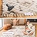 SAFAVIEH Area Rug 8x10 - Moroccan Tassel Shag Collection - Large - Ivory & Brown, Boho Design, Non-Shedding & Easy Cleaning, Plush Pile, Ideal for Living Room, Bedroom, Dining Space (MTS688A)