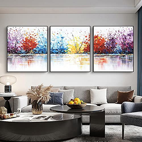 Peinture colorée abstraite sur toile premium pour une décoration murale raffinée