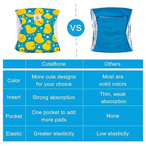 Image of CuteBone Belly Wrap Male Dog Washable Puppy Diapers Reusable Doggie Diapers Large 3pcs a Pack DM02L