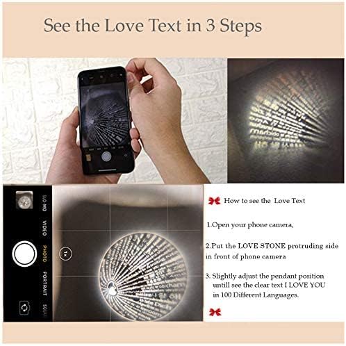 Valentines Day Birthday Gifts for Her February March Birthstones Amethyst Aquamarine Jewelry I Love You Necklace 100 Languages to the Moon and Back Necklace 925 Sterling Silver - Image 4