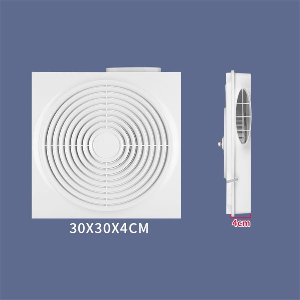 Ventilador Extractor cuadrado de 30 cm for cocina, ideal for garajes, áticos, tiendas y gallineros. Cuarto de baño