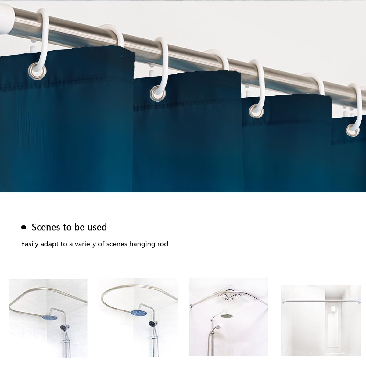 Tende doccia a blocco di colore blu rosso per il bagno 150x200cm