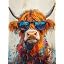 Graffiti Highland Cow