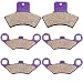 Carbon Fiber Brake Pads ECCPP Motorcycle Replacement Front and Rear Braking Pads Kits Set for 1998-2002 POLARIS 500 Sportsman Worker RSE EBS