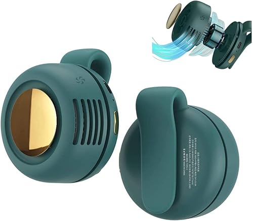 Ventilador pequeño de cuello de cintura con clip Whirlwind 2023, ventilador recargable portátil, pequeño pero potente, silencioso de 3 velocidades,