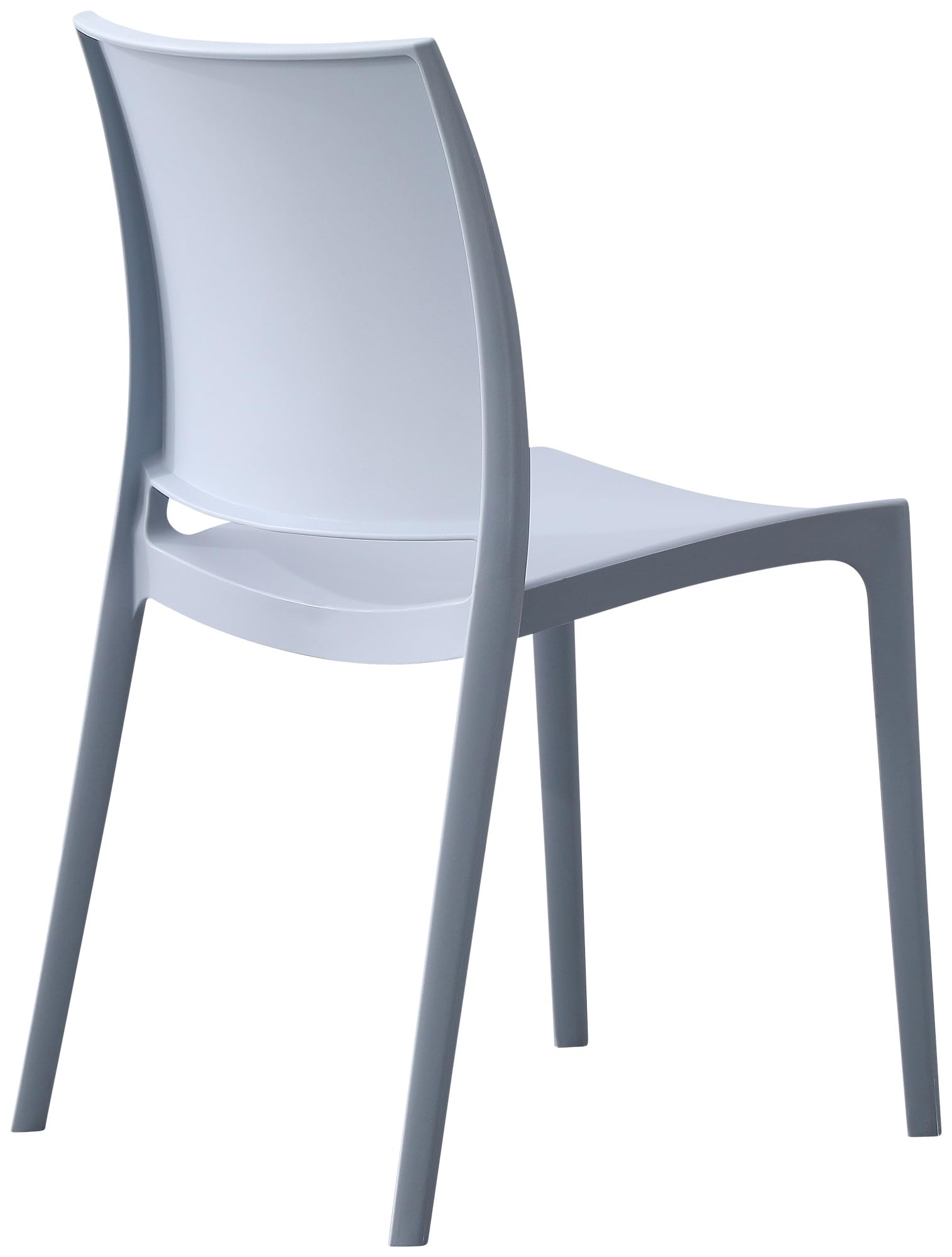 CLP Chaise De Jardin Meton - Empilable, Plastique Résistant UV Et Intempéries, Confortable Et Design - Blanc