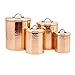 Old Dutch International 843 Canister Set, 4Qt, 2Qt, 1½Qt,1Qt, copper