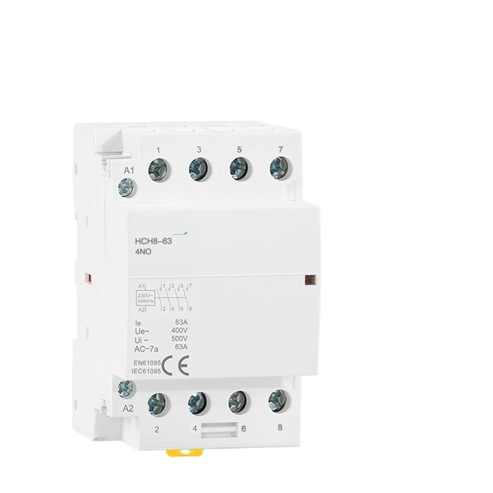 HCH8-63 40A modułowy stycznik 4P 4NO 4NC 2NO2NC lub 220V automatyczna domowa szyna DIN typ 1 szt. (4P 63A 4NO AC110V)