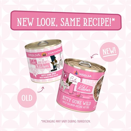 Image of Weruva Cats in The Kitchen, Kitty Gone Wild Wet Cat Food, 10oz Can (Pack of 12)