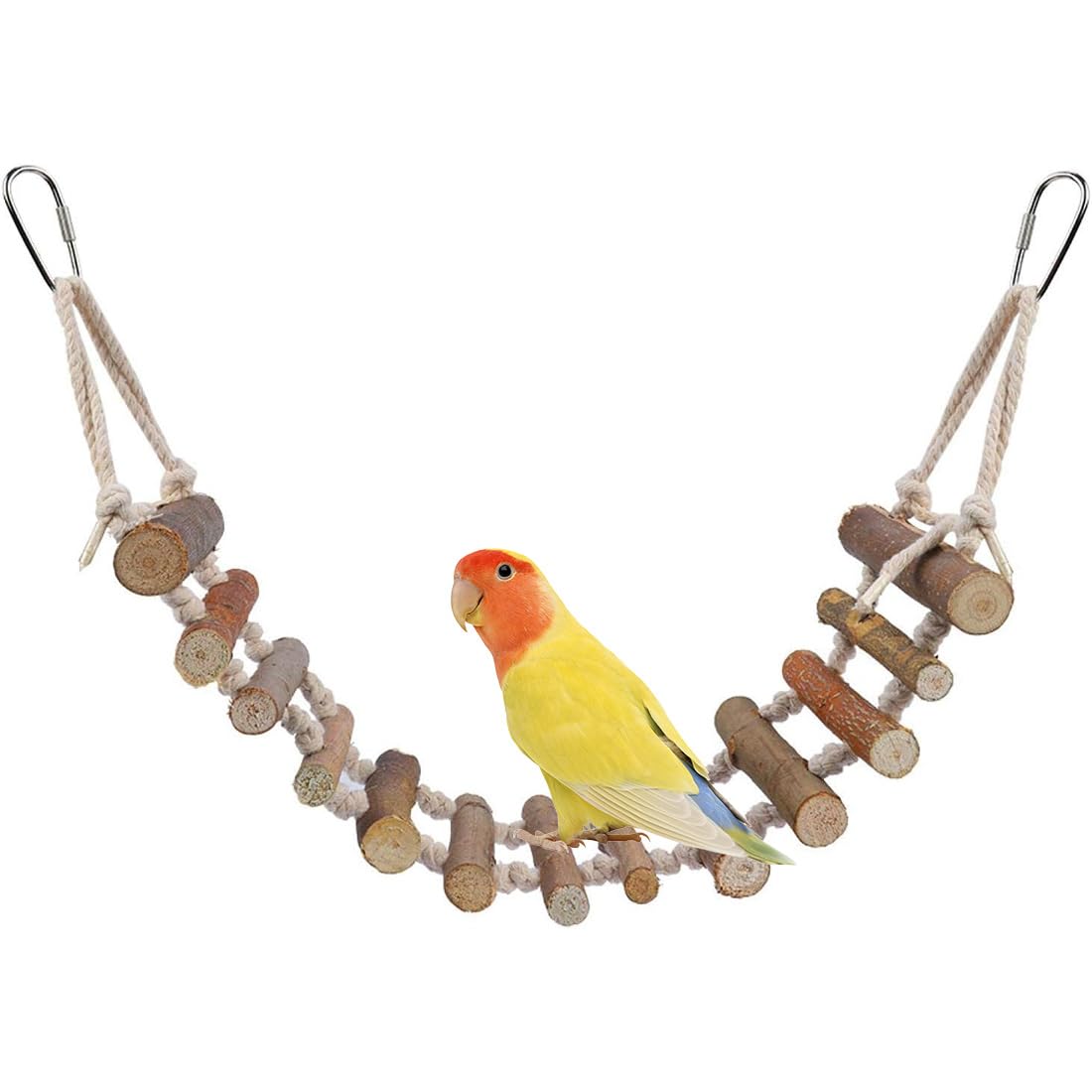 Natürliches Sitzstangenset für Vögel, Vogelkäfigzubehör, natürliche Holzstangen, Vogelständer, Sitzstangen für Wellensittiche, Vogelzubehör im Vogelkäfig, Vogelzubehör