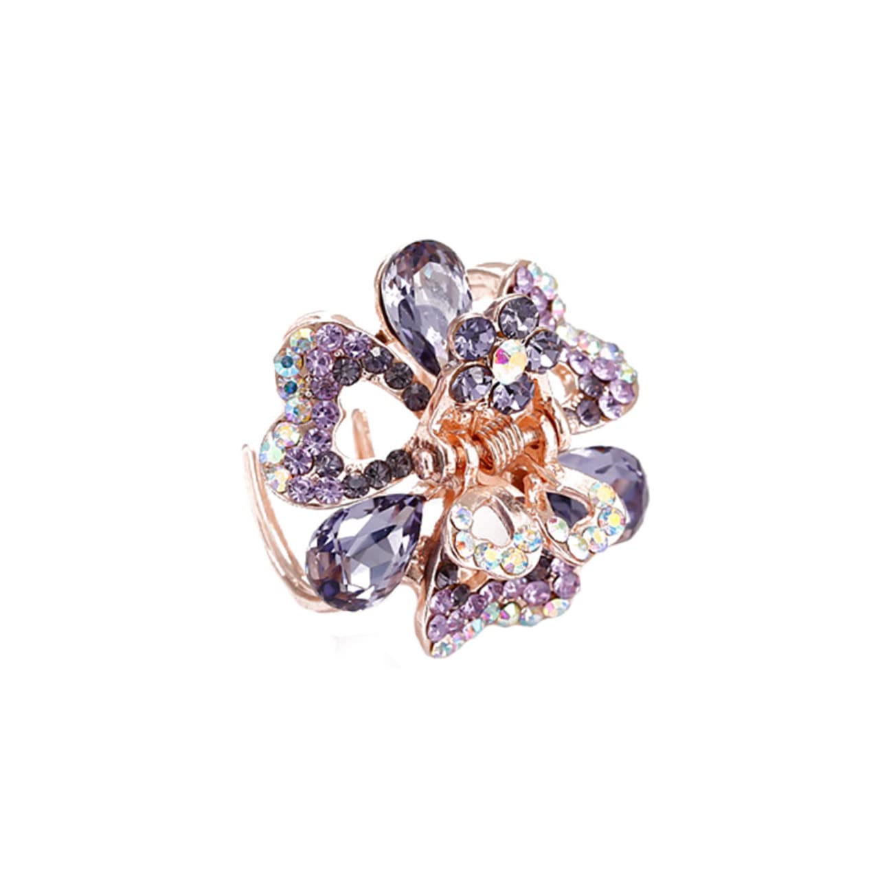 12pezzi Fermagli Per Cristallo e Metallo Design Piccolo Accessori Eleganti Per Donne e Ragazze Colori Rosa Blu e Blu Scuro