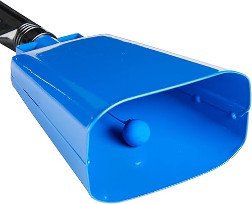 Miniatura 6 de Blue Panda Cencerros para eventos deportivos, cencerro azul de 9.5 pulgadas con asa, paquete de 2  Hacedores de ruido deportivo para fútbol y fútbol