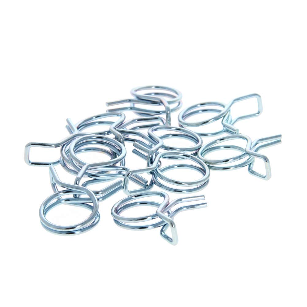 MroMax 10Pcs Double Wire Spring Hose Clamp 16mm Motorcycle ATV Fuel ...