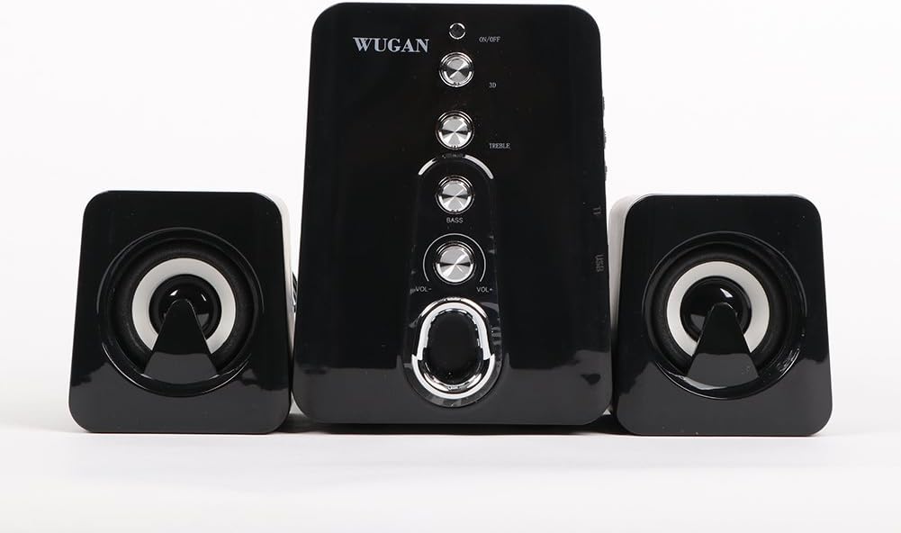 ASONE Desktop Speaker 2.1,Stand by Bluetooth 4.0 Speaker with High Definition Sound, 3.5MM Aux, Volume Control for PC, IPAD, Mobile Phone, TV Sound Perfect for Indoor Use