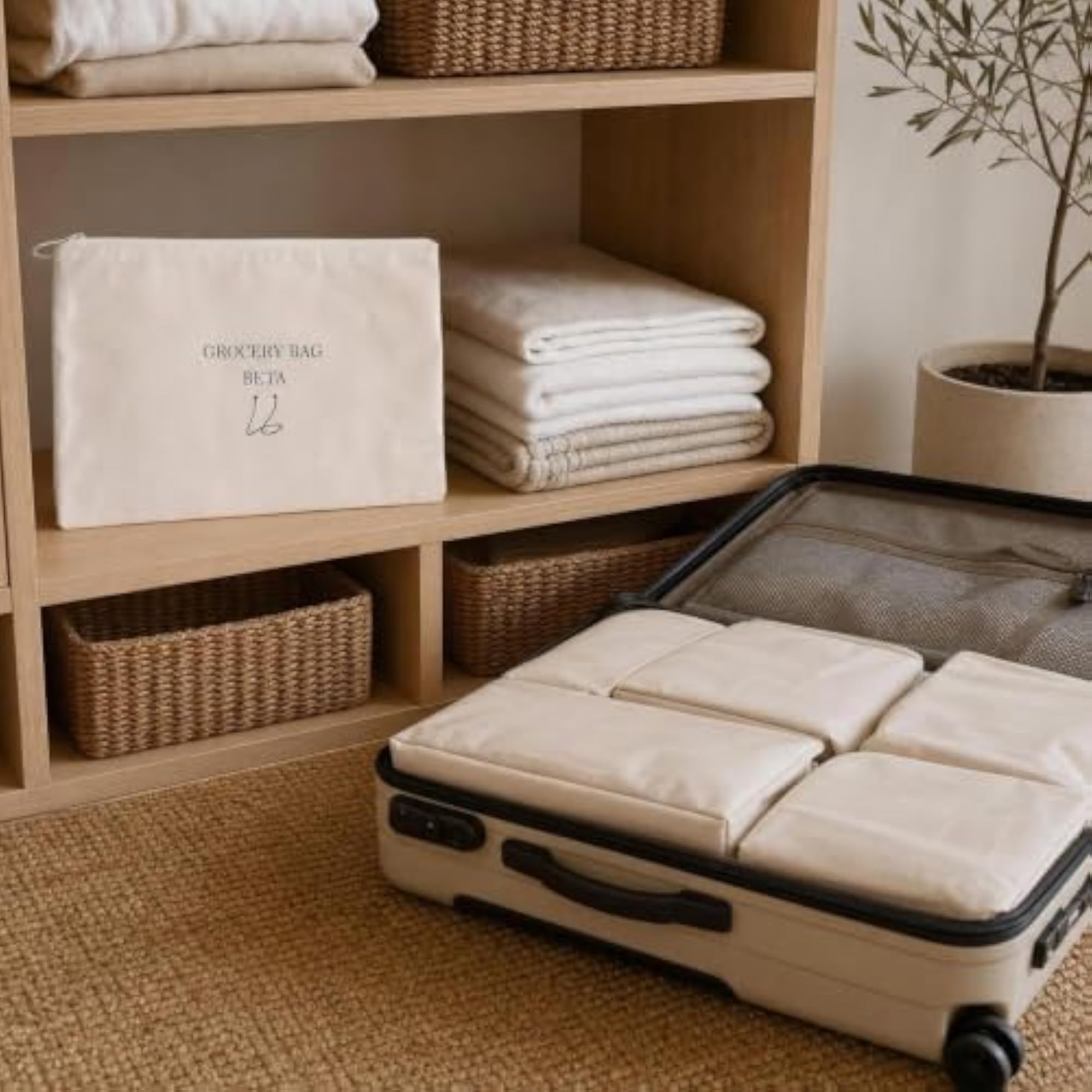 6-Piece Travel Compression Packing Cubes Set for Clothes