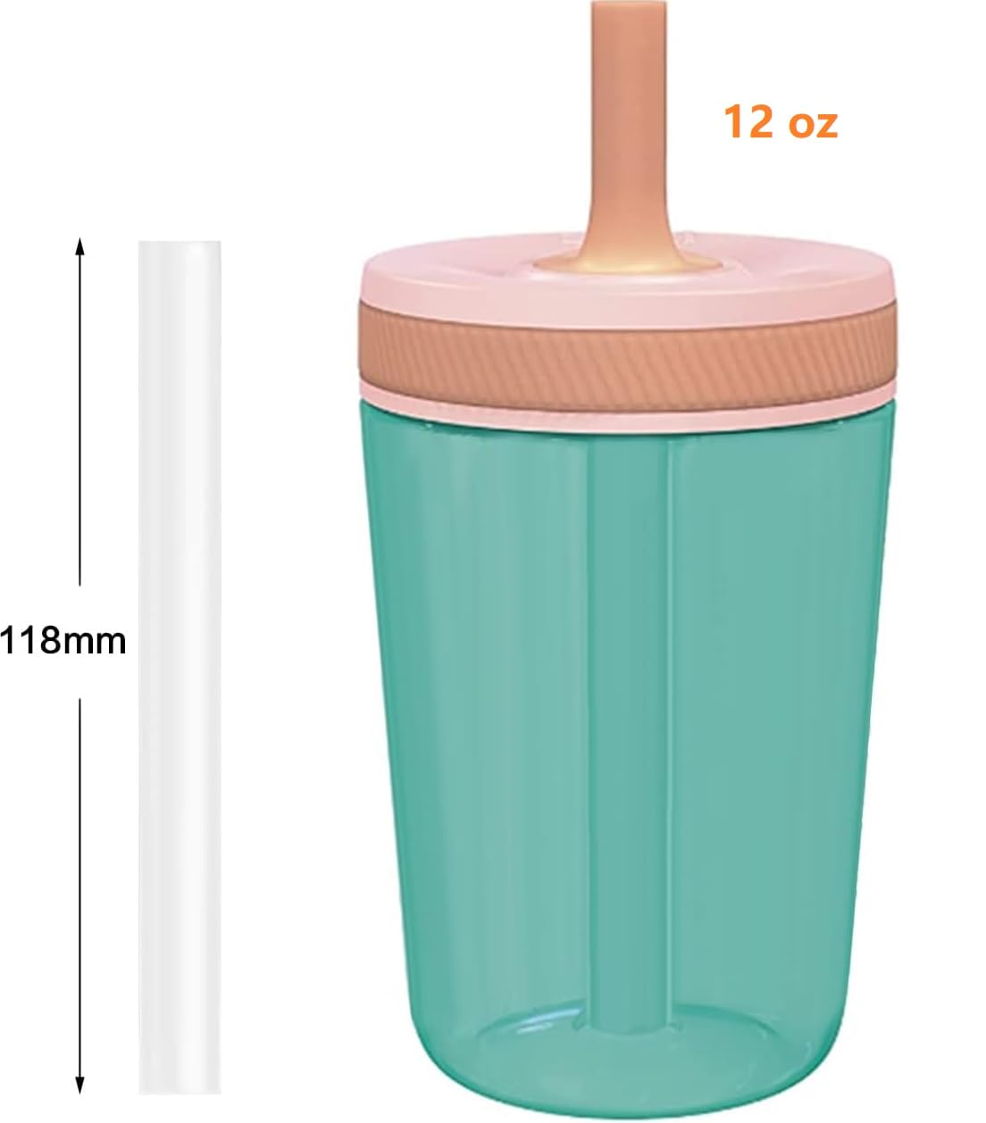 Replacement Straws For Zak Designs 16oz Kids Water Bottle - 6 BPA-Free Straws With Cleaning Brush