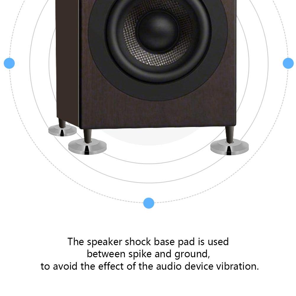 Pieds Spike Haut-Parleur - 4 Pieds Isolants Cuivre Chromé - Anti-Vibration - Pour Enceintes Et Subwoofer
