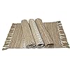 Heavenera Set of 4 pcs Boho Placemats 14x20 inches Stripe Woven Placemat Durable Cotton Handmade Woven Table Mats for Dining Thanksgiving Christmas Dinner Housewarming Everyday Use (Stripes-14 x20)
