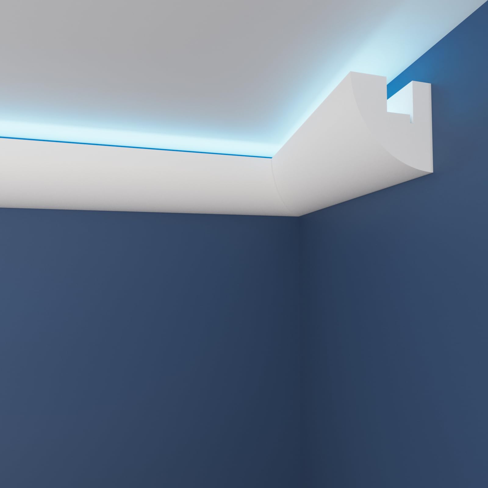 WOLDECOR Premium LED Coving Cornice – Lightweight XPS Ceiling Moulding Trim, Easy to Install Decorative Polystyrene Coving for Walls and Ceilings with LED Lighting (WLU01, 16 Meters) — image 1