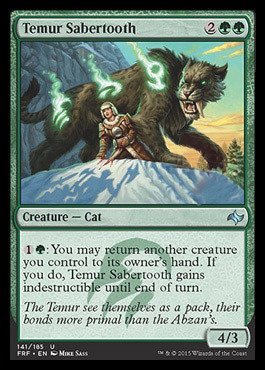 Magic: The Gathering - Temur Sabertooth (141/185) - Destino Reforged - Lámina De Aluminio