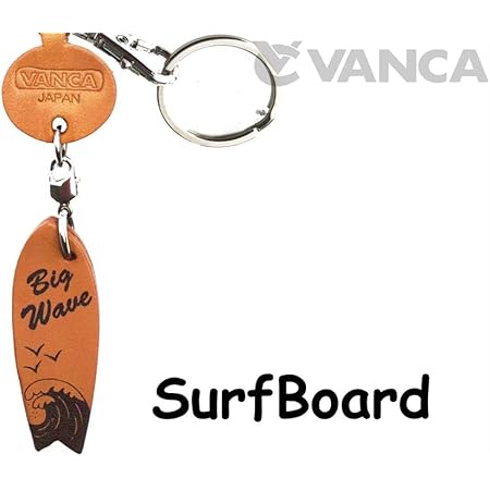 Amazon サーフボード 本革製 スポーツ キーホルダー バンカクラフト革物語 日本製 ハンドメイド アニメ 萌えグッズ 通販