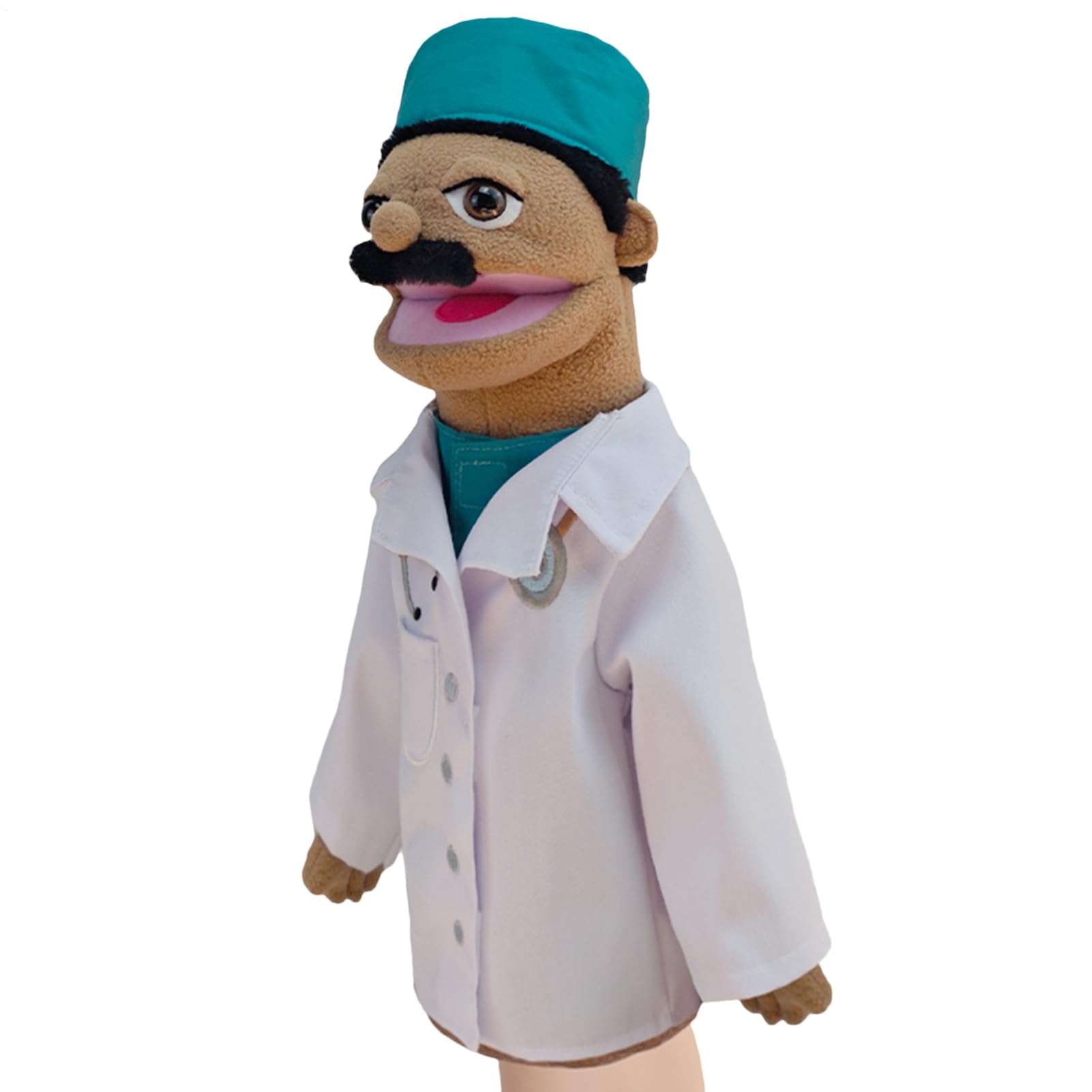 Firefighter Puppet - Stuffed Plush Toy, Educational Role Play | Soft Career Character Puppet Set, Interactive Learning Performance Device For Children Storytelling Teaching Party Fun