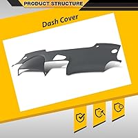 Vista 5 de Cubierta de tablero Compatible con Acura TL 2004 2005 2006 2007 2008 Cubierta de tablero Gris claro Material TPE