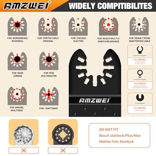AMZWEI 190-Piece Oscillating Tool Accessory Kit