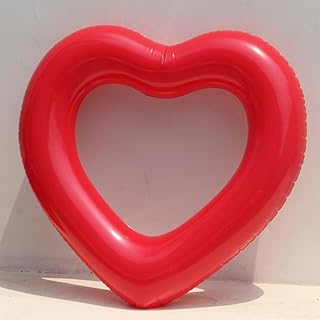 Flotador Hinchable en Forma de corazón, Anillos de natación inflables, 120 cm de diámetro Anillo de natación Transparente, para Piscina, Playa, Fiesta
