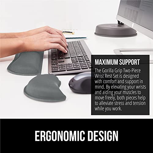 image for GORILLA GRIP Silky Gel Memory Foam Wrist Rest for Computer Keyboard, M
